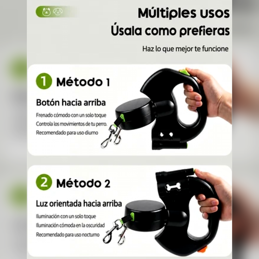 Correa Retráctil doble Antienredos